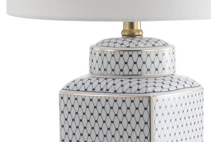 Ceramic Metal Ginger Jar LED Table Lamp - Image 5