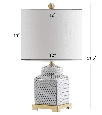 Ceramic Metal Ginger Jar LED Table Lamp - Image 4