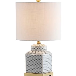 Ceramic Metal Ginger Jar LED Table Lamp