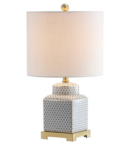 Ceramic Metal Ginger Jar LED Table Lamp