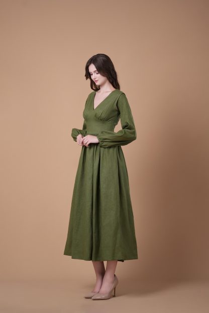 Vintage Elegant Ramie Dress - Image 4