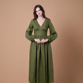 Vintage Elegant Ramie Dress