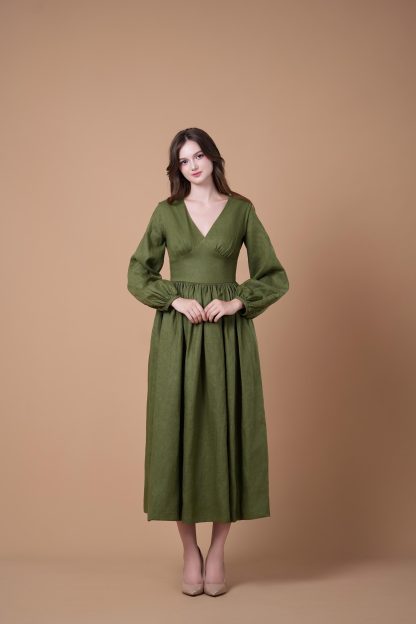 Vintage Elegant Ramie Dress