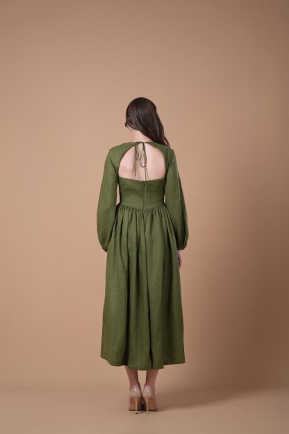 Vintage Elegant Ramie Dress - Image 2