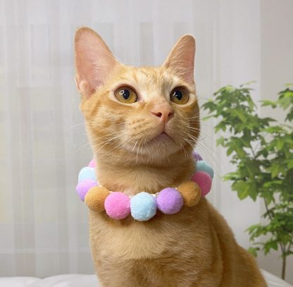 Pom Pom Adjustable Pet Collar - Image 4