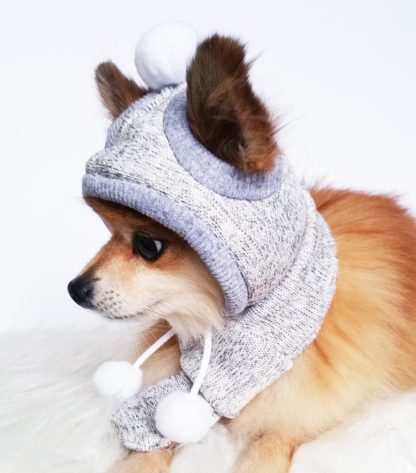 Pet knitted hat and scarf set - Image 4