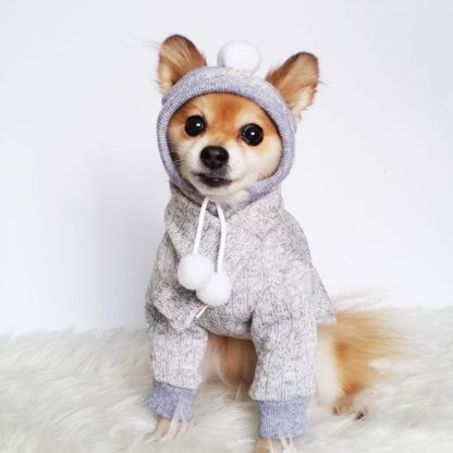 Pet knitted hat and scarf set - Image 3