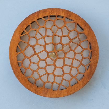 Wooden honeycomb wall clock - Image 3