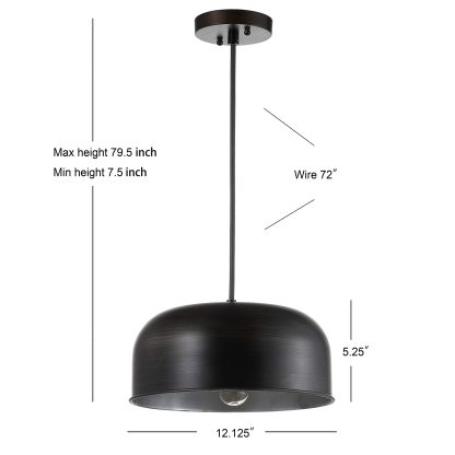 Modern minimalist black dome chandelier - Image 5