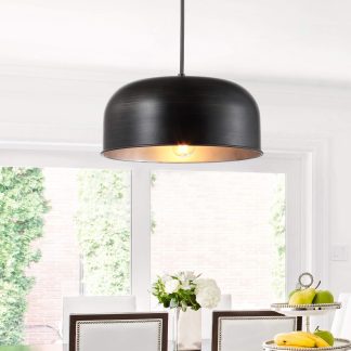 Modern minimalist black dome chandelier