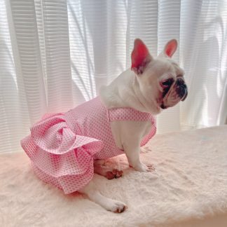 Pet dog cat little pink dress