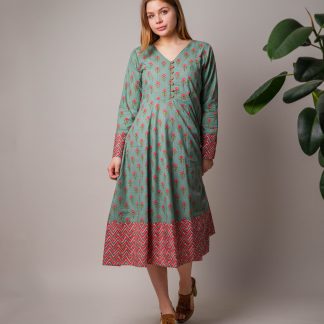 Botanical print dress