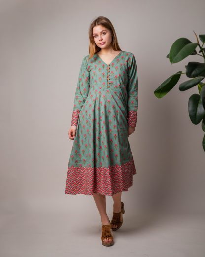 Botanical print dress