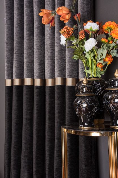 Light luxury contrast color stitching blackout curtains