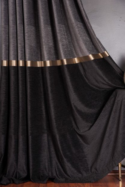 Light luxury contrast color stitching blackout curtains - Image 3