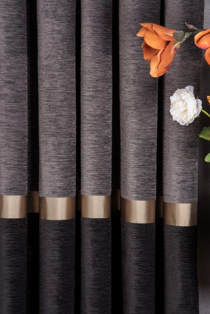 Light luxury contrast color stitching blackout curtains - Image 2
