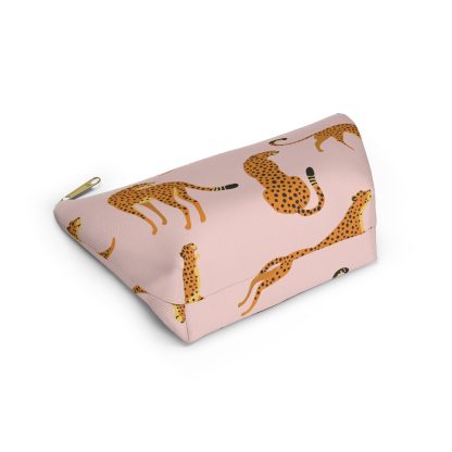Pink cheetah pattern  cosmetic bag - Image 2