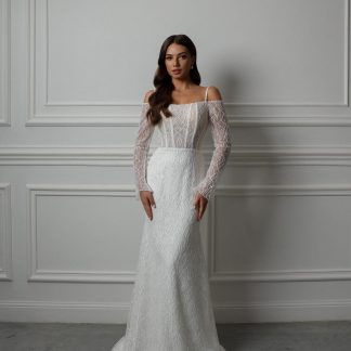 Beaded Lace Mermaid Wedding Dress