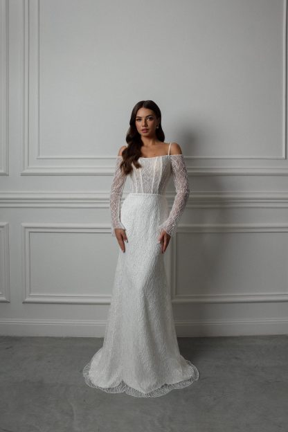 Beaded Lace Mermaid Wedding Dress