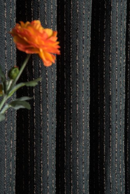 Dark grey textured blackout curtains - Image 6