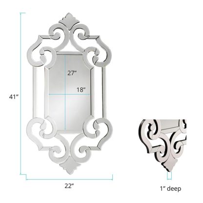 Rectangular Venetian Decorative Wall Mirror - Image 6