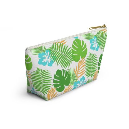 Tropical leaves pattern cosmetic bag - Image 2