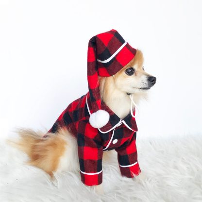 Pet Christmas Plaid Pajama Set - Image 2