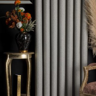 Woven textured blackout curtains