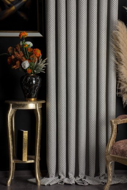 Woven textured blackout curtains