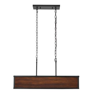 Imitation wood chandelier