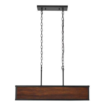 Imitation wood chandelier