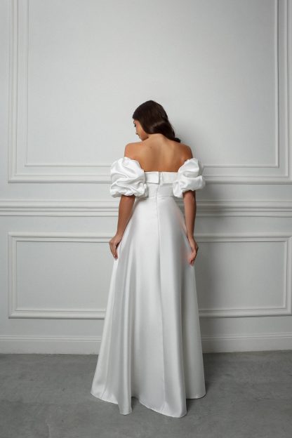 Satin Waist Wedding Dress - Image 2