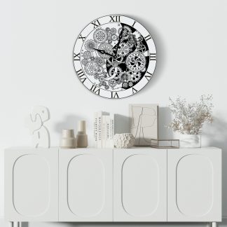 Steampunk gear wall clock