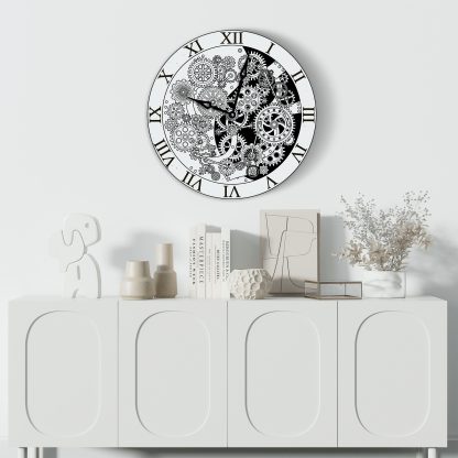 Steampunk gear wall clock