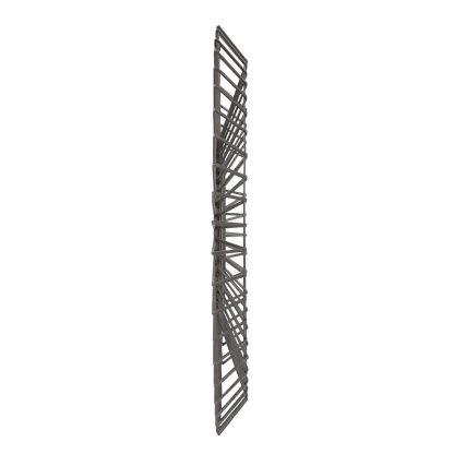 Antique Graphite Finish Sunburst Wall Mirror - Image 5