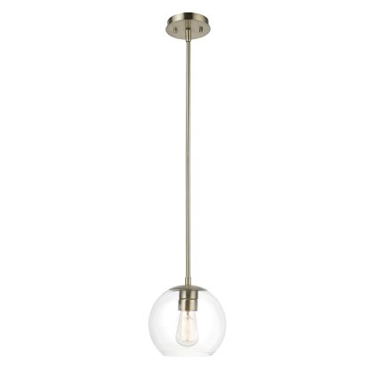 Single head chandelier brass clear glass lampshade - Image 6