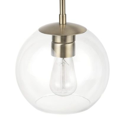 Single head chandelier brass clear glass lampshade - Image 5