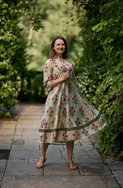 Hand-printed dress - Image 6