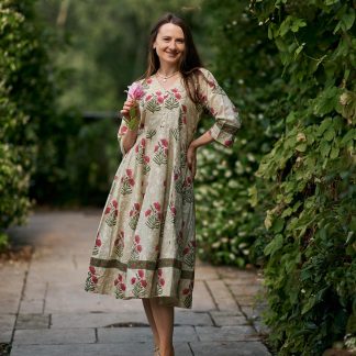 Hand-printed dress