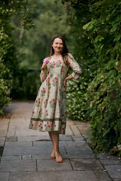 Hand-printed dress