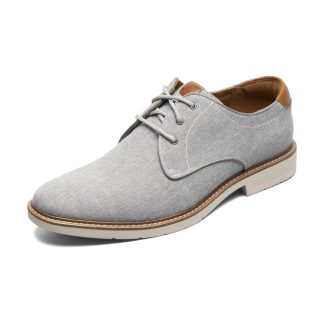 Men's canvas flat toe oxford shoes