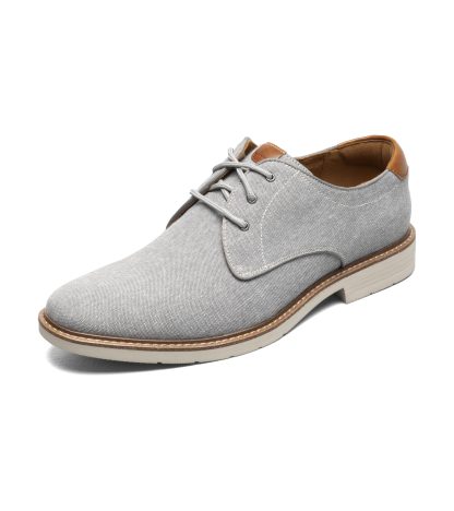 Men's canvas flat toe oxford shoes