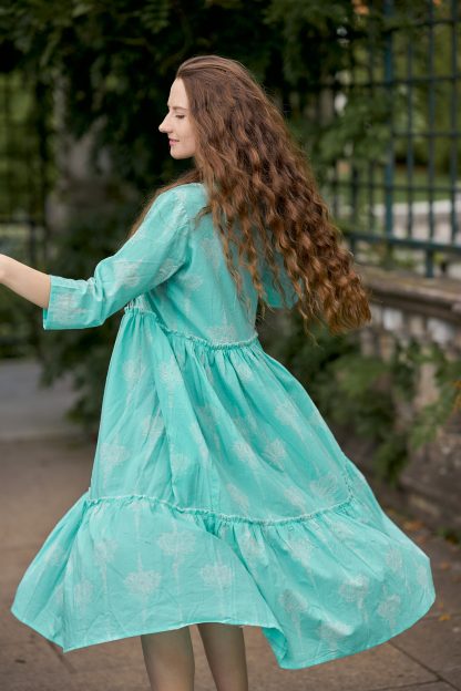 Fresh mint green printed dress - Image 6