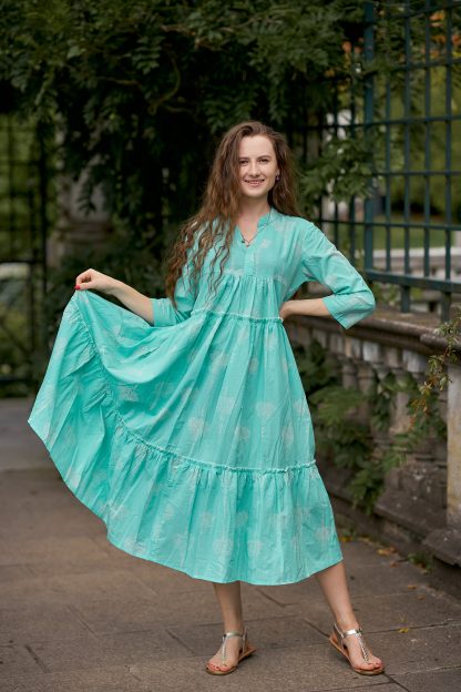 Fresh mint green printed dress - Image 5