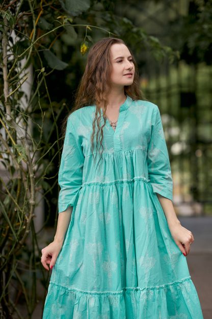 Fresh mint green printed dress - Image 2