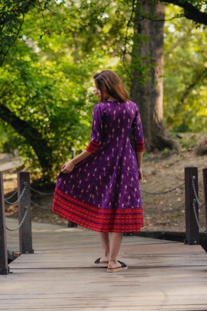 Calf-length cotton dress - Image 5