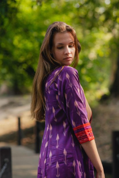 Calf-length cotton dress - Image 4