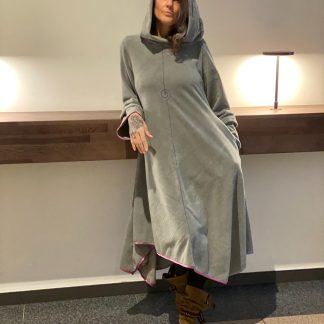 Grey Comfort Hooded Dress