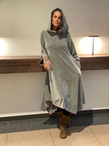 Grey Comfort Hooded Dress
