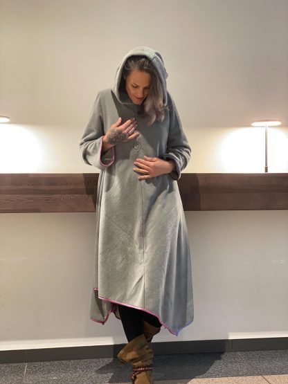 Grey Comfort Hooded Dress - Image 6